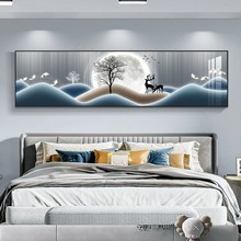 卧室装饰画床头挂画温馨福鹿客厅主卧墙画现代简约房间背景墙壁龚
