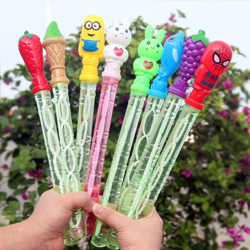 Children's Toys Hot Sale Bubble Water Bubble Night Market Internet Celebrity Luminous Bubble Wand Park Stall Supply Wholesale