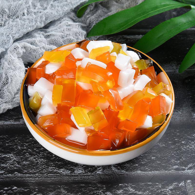 彩色椰果奶茶三色水晶椰果商用桶装蒟蒻原味椰果粒椰果肉椰果椰浆