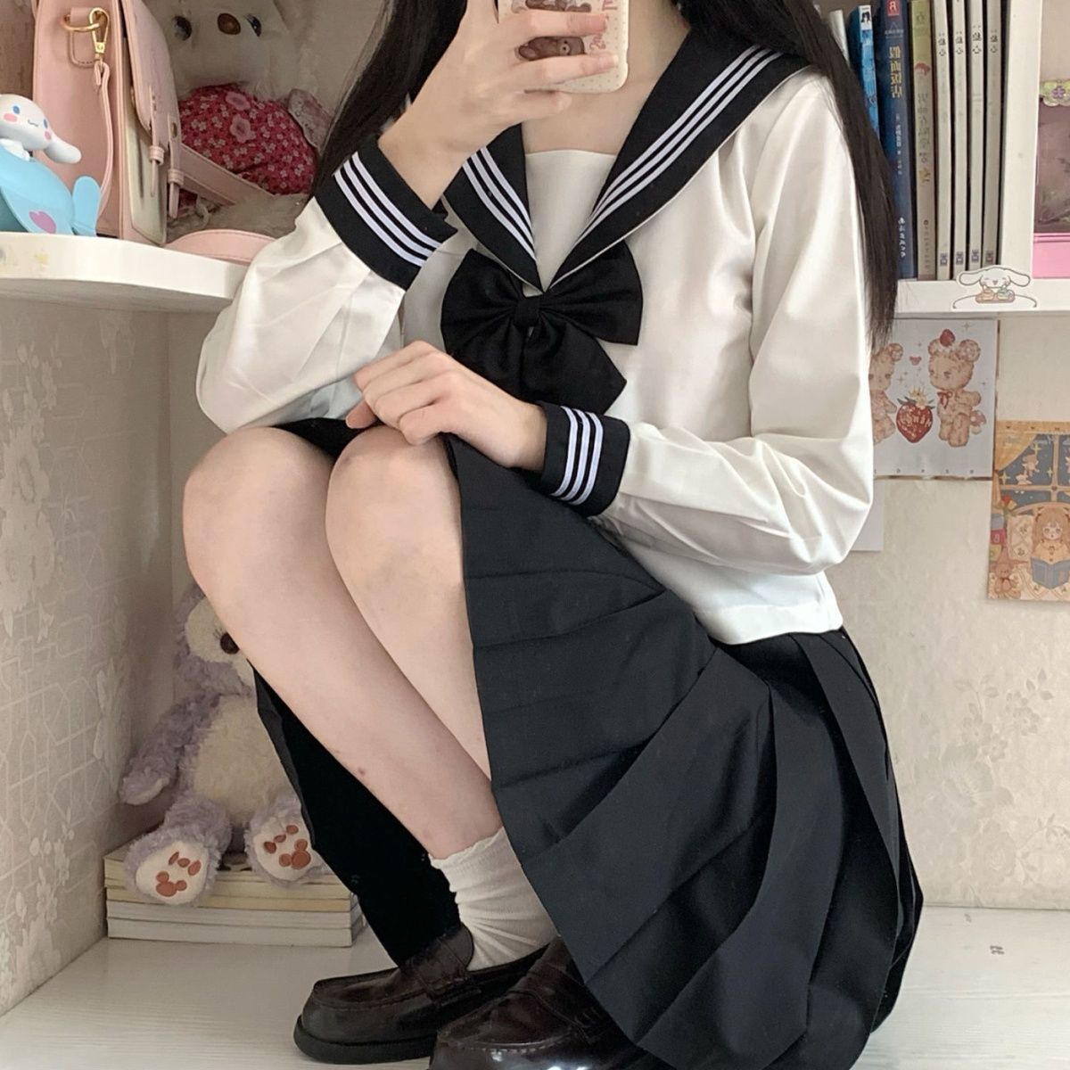 jk制服裙套装水手服夏季短裙套装原创半身基础款日系学院风百褶裙