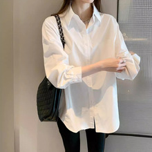 白衬衫女内搭2024年春季新款韩版设计感小众洋气上衣百搭长袖衬衣