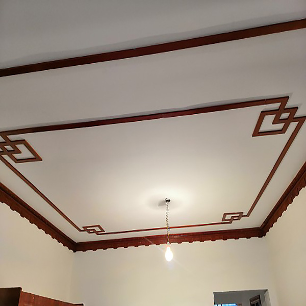 批发东阳木雕角花吊顶角新中式装修连接平板线条镂空花格实木简造