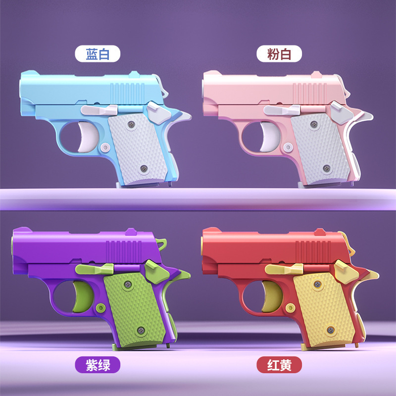 Baby Large 1911 Radish Gun Gravity Small Radish Knife Toy Gun 3d Printing Radish Gun Decompression Toy Gun Continuous Hair