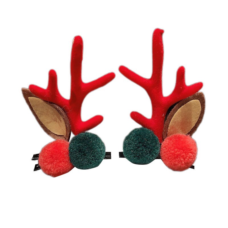 Christmas Hairpin Holiday Headband Girl Cute Deer Headdress Hairpin Female Christmas Photo Dress up Christmas Hairpin