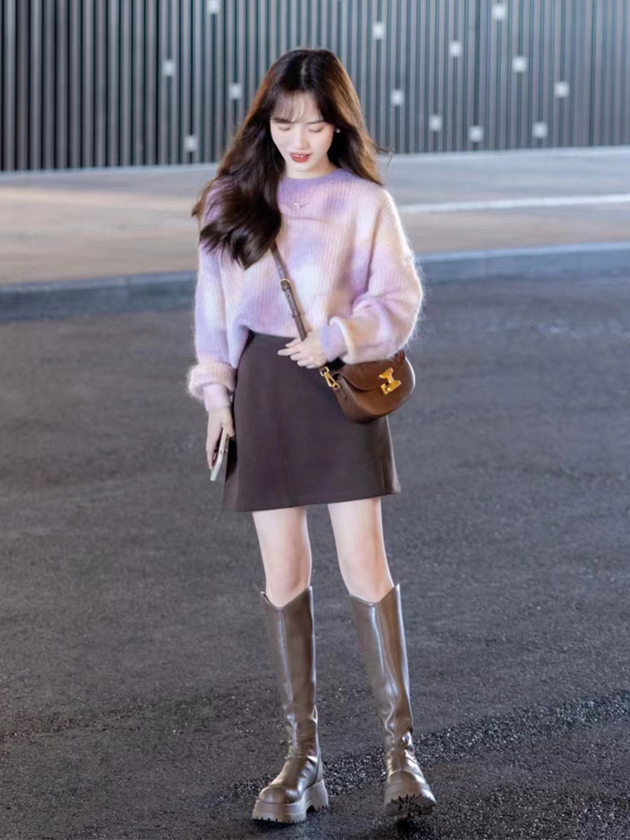 今年流行漂亮套装裙小香风秋冬季女装连衣裙子韩剧穿搭高级感御姐