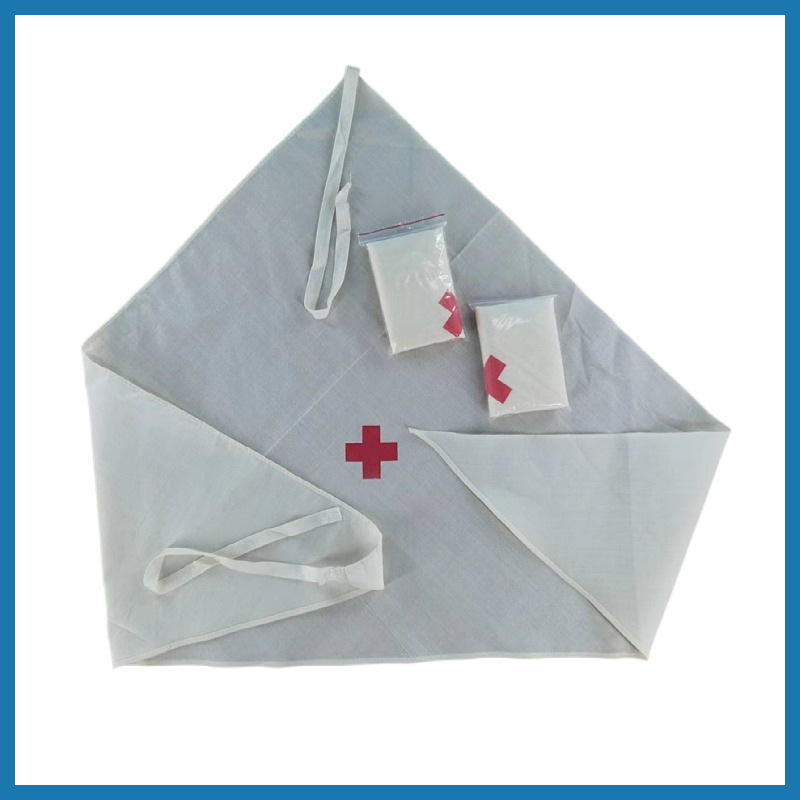 白色急救纯棉三角绷带 培训包扎固定带红十字教学应急带三角巾