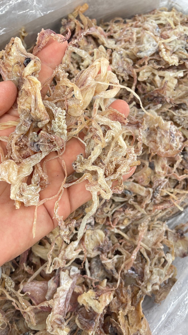 鱿鱼头鱿鱼须 淡干鱿鱼类产品 海鲜干货 500克 北海海味 大排档