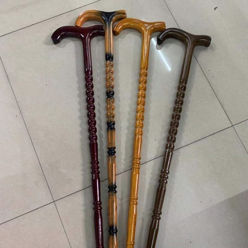 老人拐杖金刚木一体老年人手杖木拐棍柱手棍轻便防滑助行器独立站