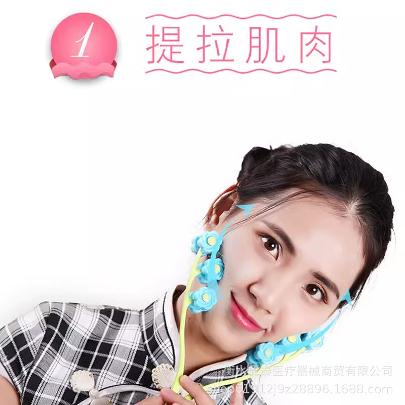 瘦脸按摩器v脸滚轮式双下巴手动提拉紧致颈部面部家用-阿里巴巴