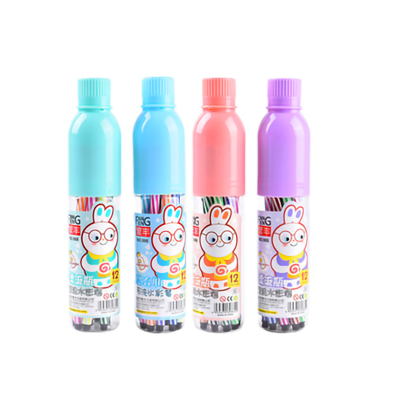2018 new Korean children's stationery washable watercolor pen creative drift bottle 12/24/36 color watercolor pen wholesale Specification drawing