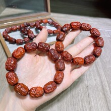 新品橄榄核鲨鱼背大枣财神手串diy项链文玩佛珠男女手链配饰品