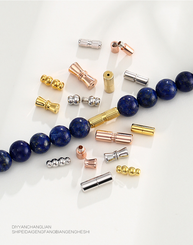 日本进口s925纯银女吊坠扣螺丝扣手链项链扣接口 螺旋扣链接扣子