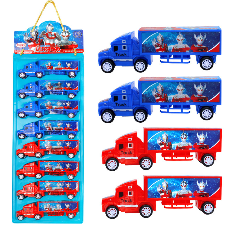 金稻谷奥特曼护卫卡车儿童玩具货柜车男孩创意卡通汽车玩具批发