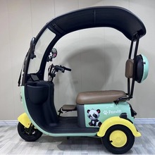 新款电动三轮车自带一体棚老人休闲代步成人女性接送孩子三轮车