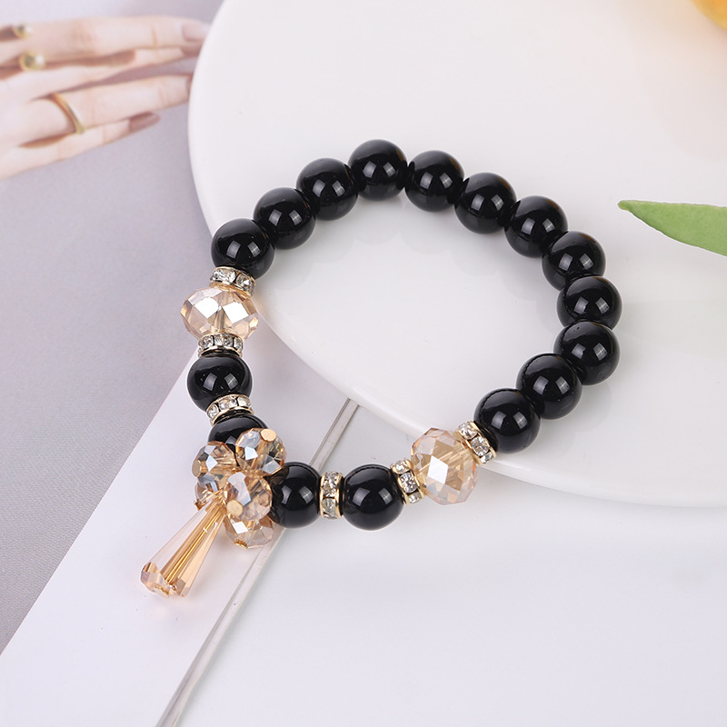 European and American Foreign Trade Ornament Glass Beads Bracelet Fashion Commuter Simple Bracelet Bracelet Female Hot Crystal Bracelet Wholesale