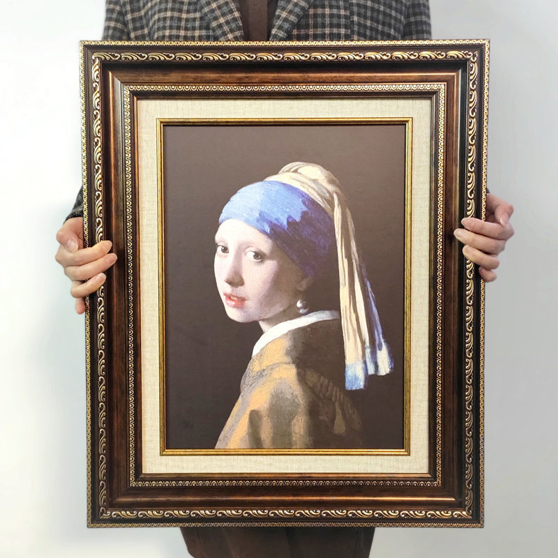 美式油画框外框装裱画框架数字油画外框任意尺寸装饰镜框挂墙