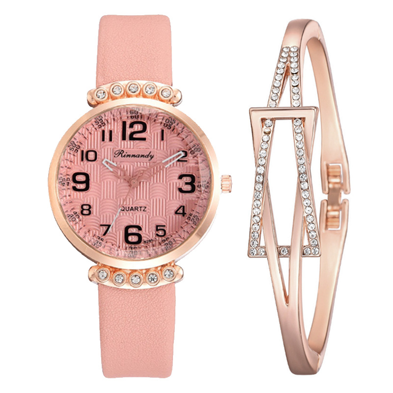 Foreign Trade Hot Style Fashion Personality Trend Ladies Watch Student Casual Women Belt Quartz Watch in Stock Wholesale