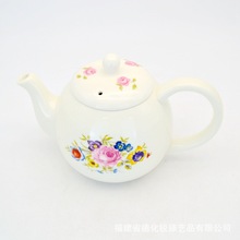 欧式浪漫格调花朵陶瓷大奶壶 茶几休闲吧茶壶咖啡壶 出口批发定制