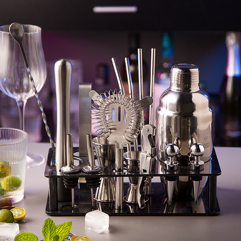 调酒器套装 雪克杯 手摇酒具鸡尾酒壶304不锈钢调酒器具工具