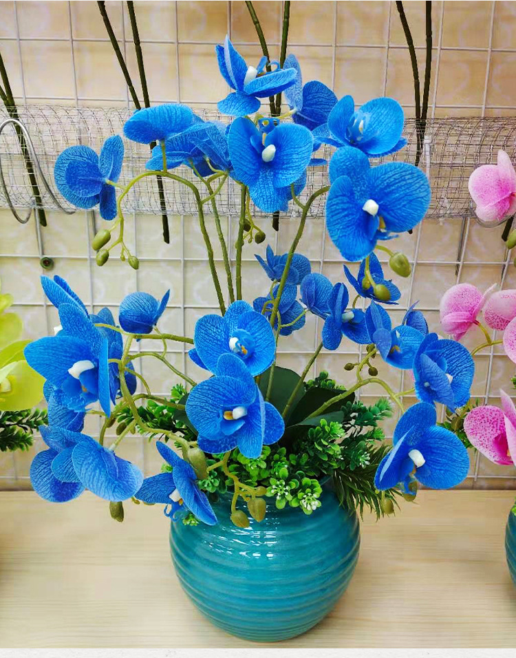 仿真花,盆景蝴蝶兰,蝶兰盆栽,客厅装饰假花,蝴蝶兰假花