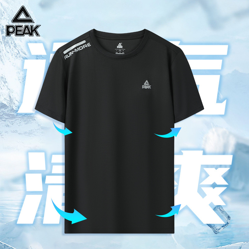 匹克运动短袖t恤男夏季速干衣男装宽松冰丝上衣体恤健身训练半袖