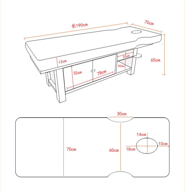 实木推拿床按摩床带洞中医针扎理疗床美容院针灸火疗美容床
