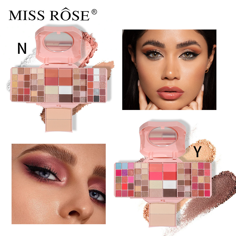 Miss Rose Makeup Powder Multi-Color Eye Shadow Combination Set Blush Repair Multi-Functional Palette Cosmetic Case Wholesale
