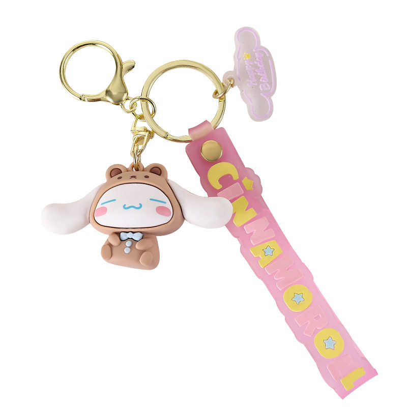 Sanrio Big Ear Dog Cinnamoroll Babycinnamoroll Keychain Cute Pendant Small Commodity Gift Cars and Bags Key Ring Pendants