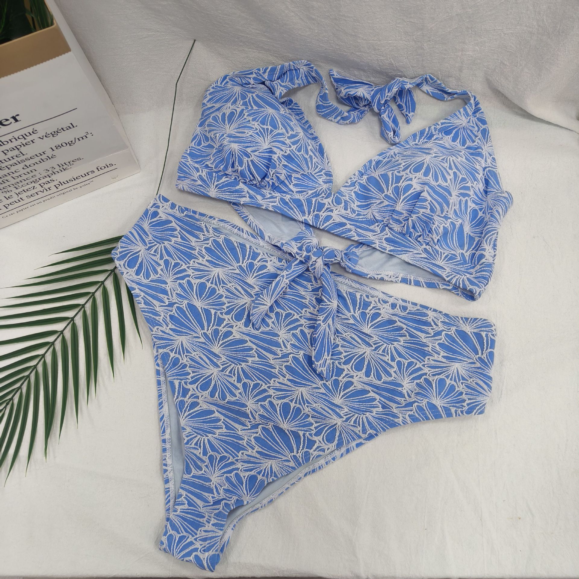 外贸剪标尾单】加肥加大女士分体泳衣夏季泡温泉沙滩断码比基尼