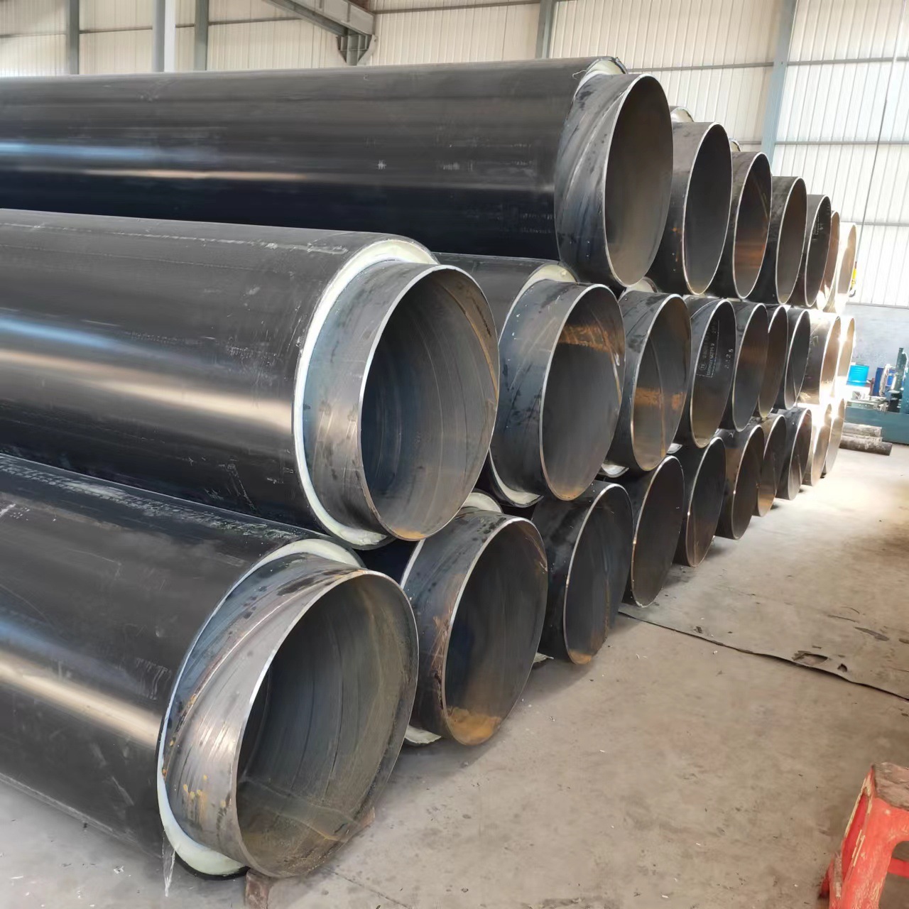 聚氨酯硬质发泡直埋保温钢管加厚隔热保温工厂直营热力供热管道