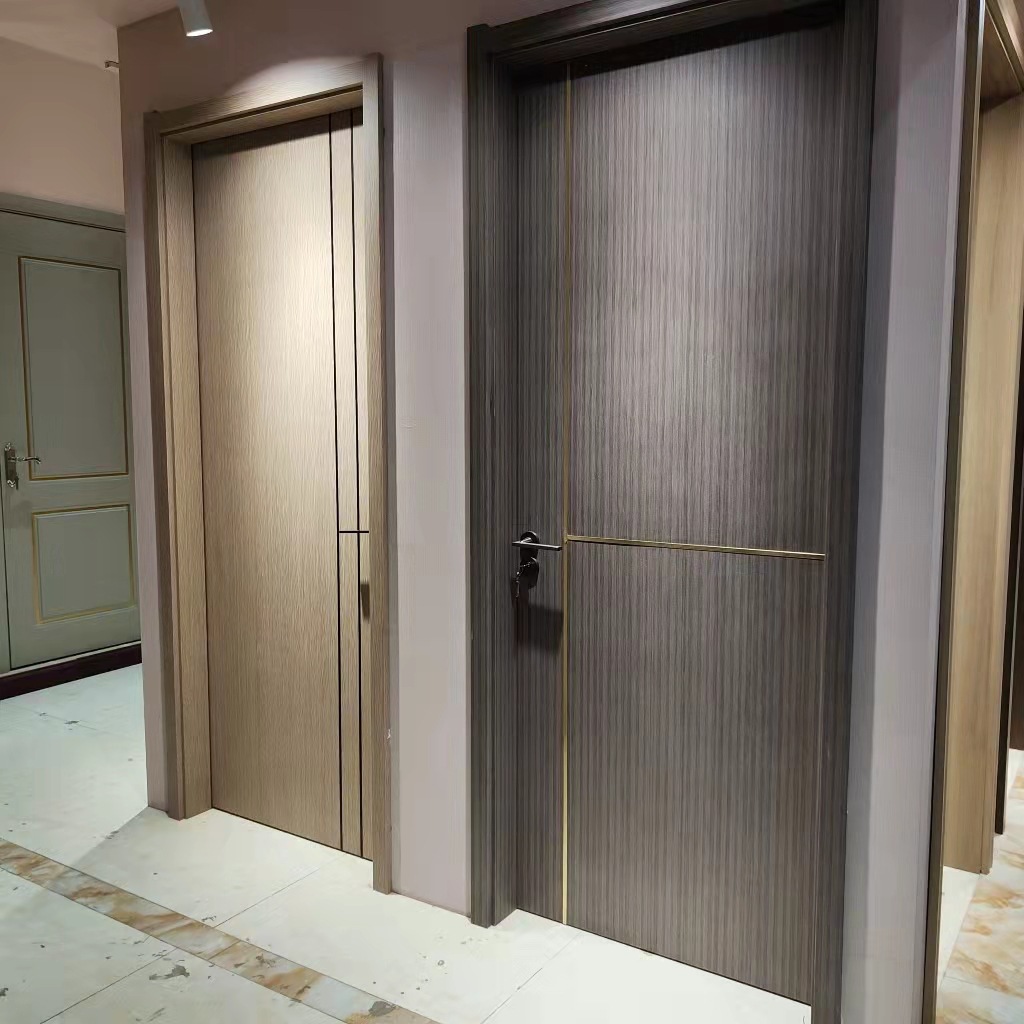 胡桃木原木门厂橡木实木门卧室门套装指接橡木贴皮房间门室内单门