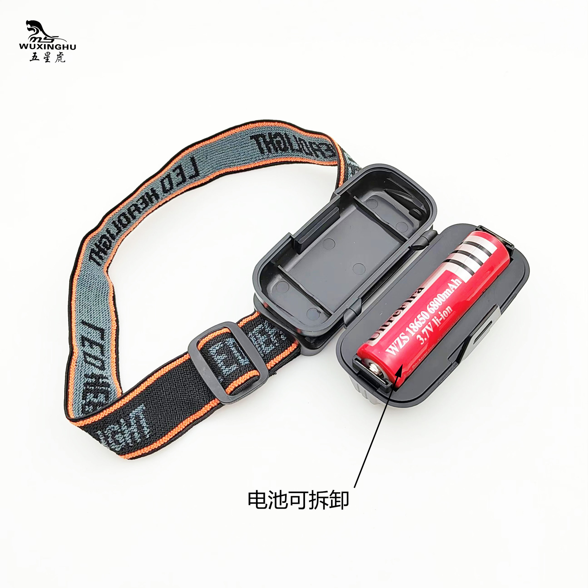 New Outdoor Wave Induction Headlamp Battery Detachable TYPE-C Rechargeable Camping Night Running Fishing Headlamp