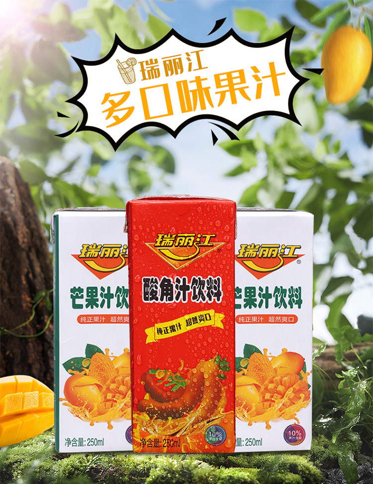 瑞丽江酸角汁饮料250mlx12盒装方便携带云南特色果味聚餐饮品