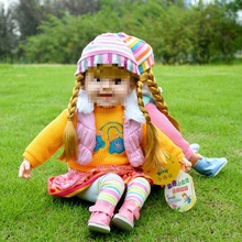 智能仿真语音对话洋娃娃会唱歌触摸发声布娃毛绒女孩儿童玩具代发