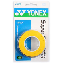 尤尼克斯YONEX 羽毛球拍手胶吸汗带握手胶AC102C-004黄色 三条装