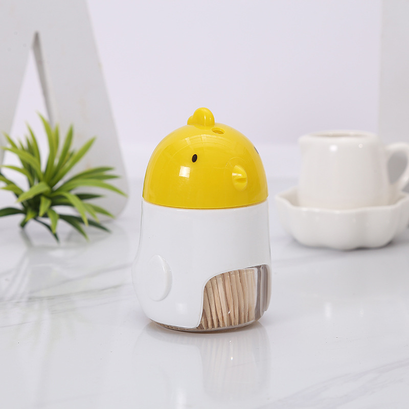 Double-Headed Bamboo Toothpick Cartoon Cute Chicken Shape Toothpick Holder Home Use and Commercial Use Disposable Toothpick Factory Wholesale