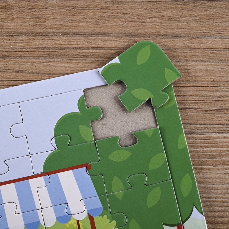 批发宝宝桌面游戏平面纸质拼图儿童小礼物拼版卡通漫画拼图定制