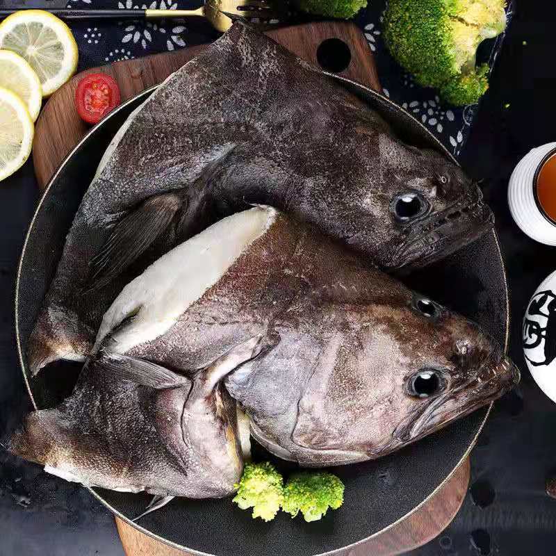 碟鱼头8只顺丰包邮 鸦片鱼头比目鱼头新鲜冷冻包邮深海鲽鱼头大个