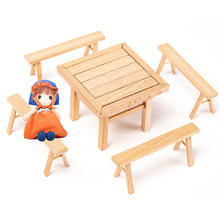 拼装diy儿童玩具桌椅积木木制小房子儿童 拆装 榫卯桌椅