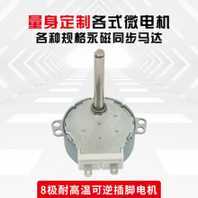 定制8极耐高温微型马达家用烤肠机空气炸锅可逆插脚永磁同步电机