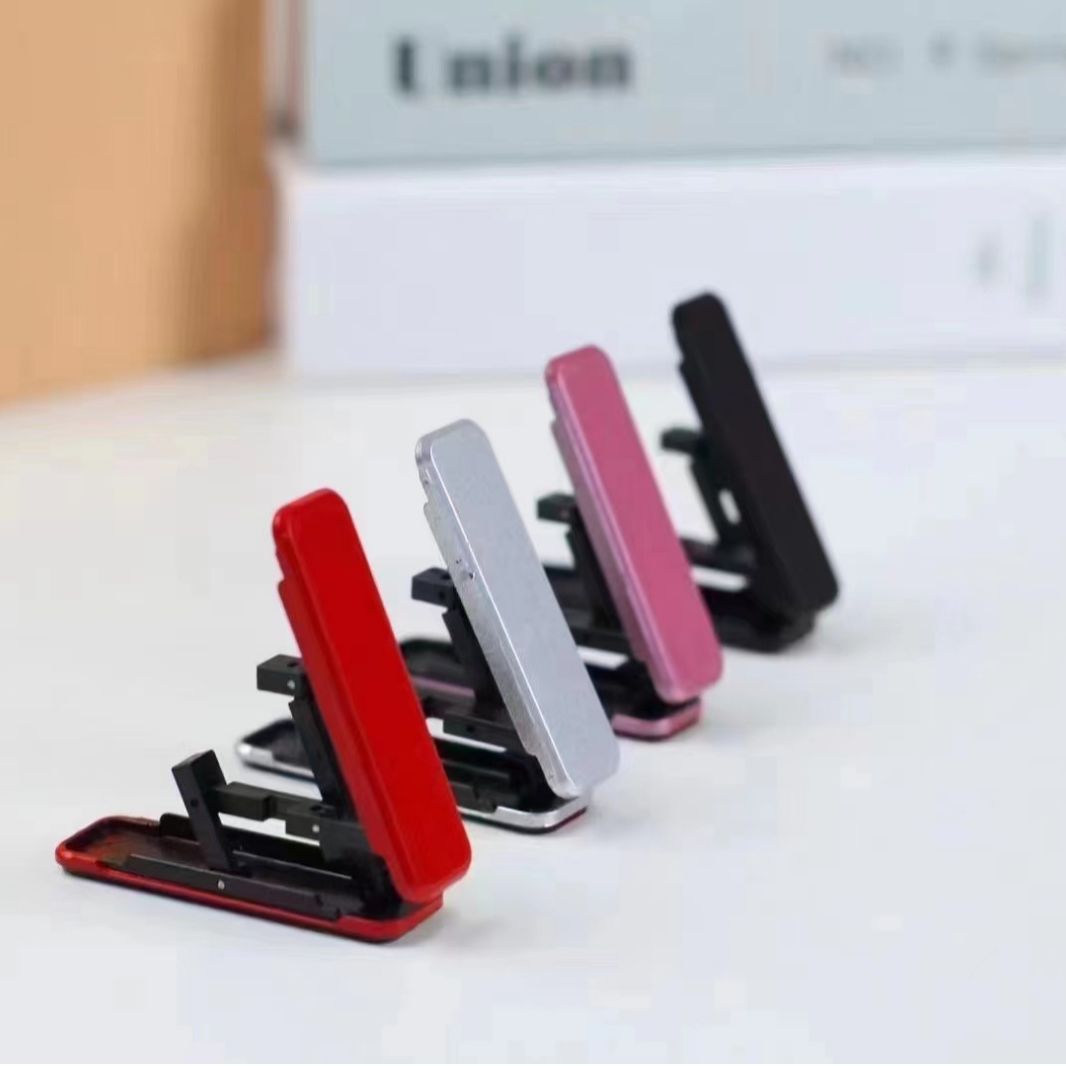 Folding Integrated Back Sticker Mobile Phone Holder Universal Lazy Binge-watching Portable Adhesive Mini Cell Phone Bracket Cross-Border