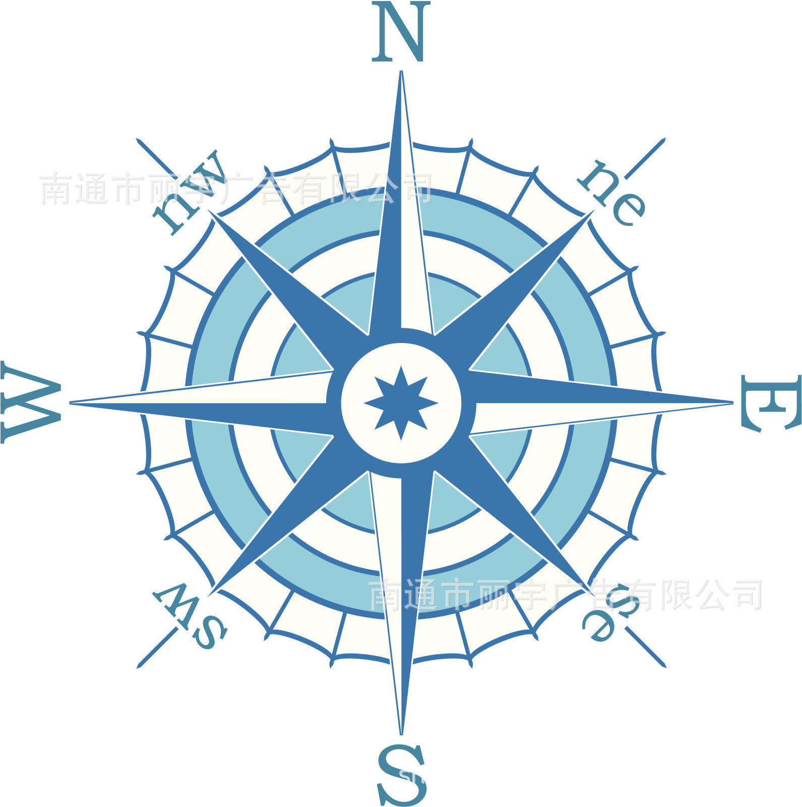 罗盘指南针图案墙贴画家居装饰卧室 自粘可移除pvc贴纸 外贸货源