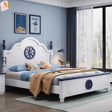 儿童床实木简约男孩可移动1.5米双层床组合现代卧室家用女孩床