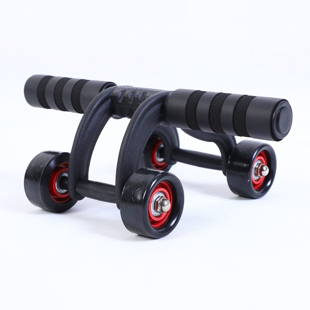 Four-Wheel Abdominal Wheel Sports Fitness Equipment Bearing AB Rocket Hassock Unisex Exercise Wheel Abdominal Muscle Training Roller