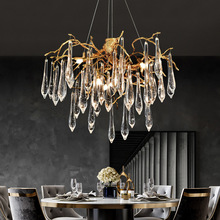 轻奢客厅水晶吊灯简约后现代大气艺术创意餐厅卧室LED全铜灯具