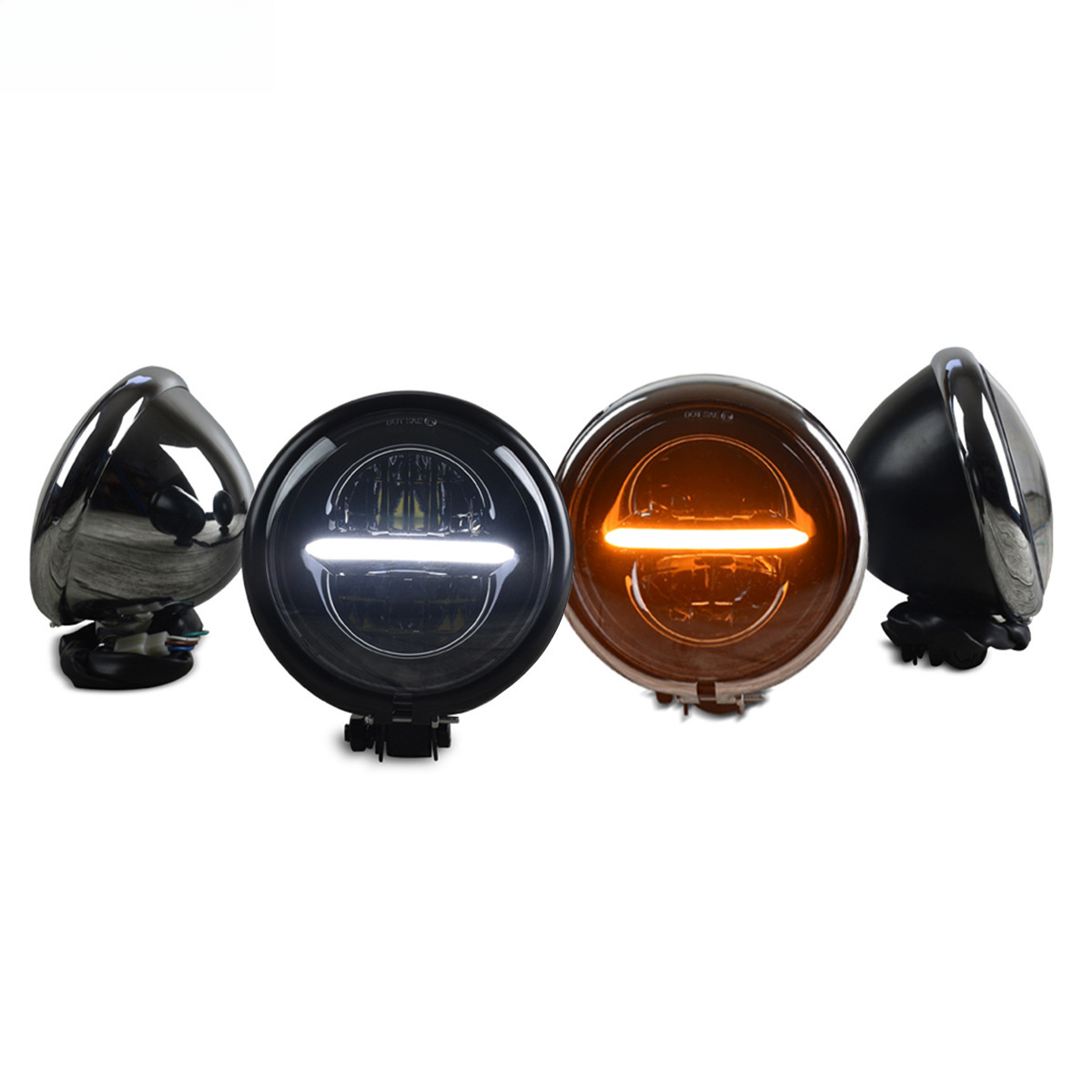 奔达复古太子bobber机车改装超亮led客厅灯车头前照灯日行灯高亮