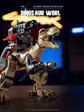 恐龙世界3南方巨兽龙系列布鲁迅猛龙玩具人仔兼容乐高积木侏罗纪