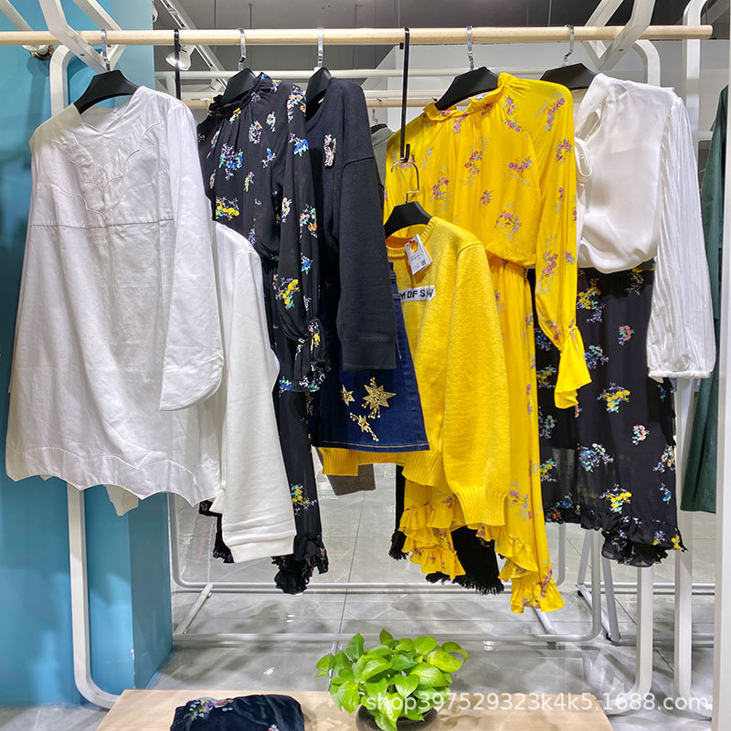 城画22秋冬品牌时尚女装 专柜剪标尾货货源直播实体走份库存清仓