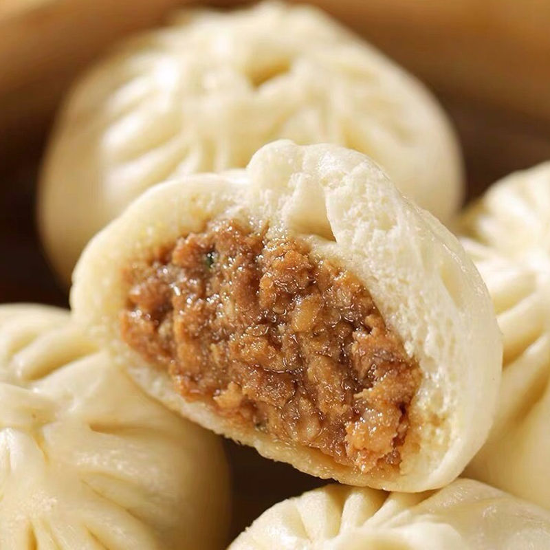 包子馒头批发大包子鲜肉早餐包速食速冻半成品素馅肉包子大包早点
