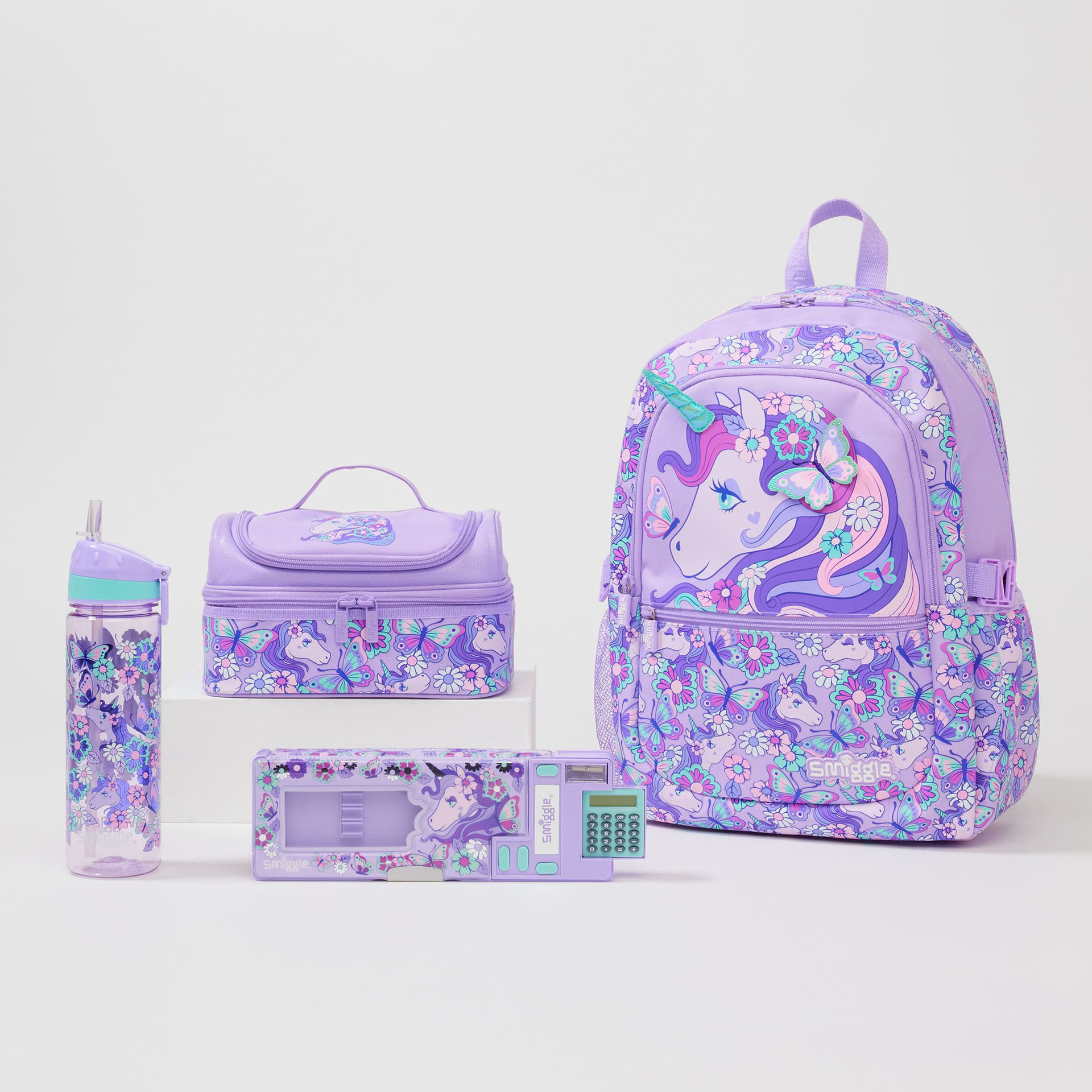 澳洲smiggle书包双肩儿童学生卡通女孩创意文具套装包包笔袋